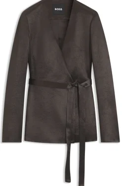 Slim-fit blazer in lustrous twill
