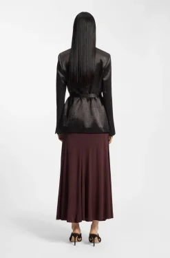 Slim-fit blazer in lustrous twill