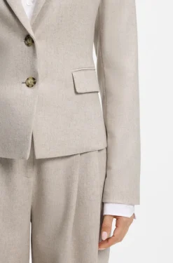 Slim-fit blazer in melange flannel