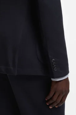 Slim-fit blazer in micro-patterned stretch jersey