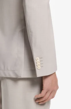 Slim-fit blazer in micro-patterned virgin wool