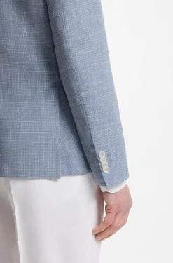 Slim-fit blazer in micro-patterned fabric