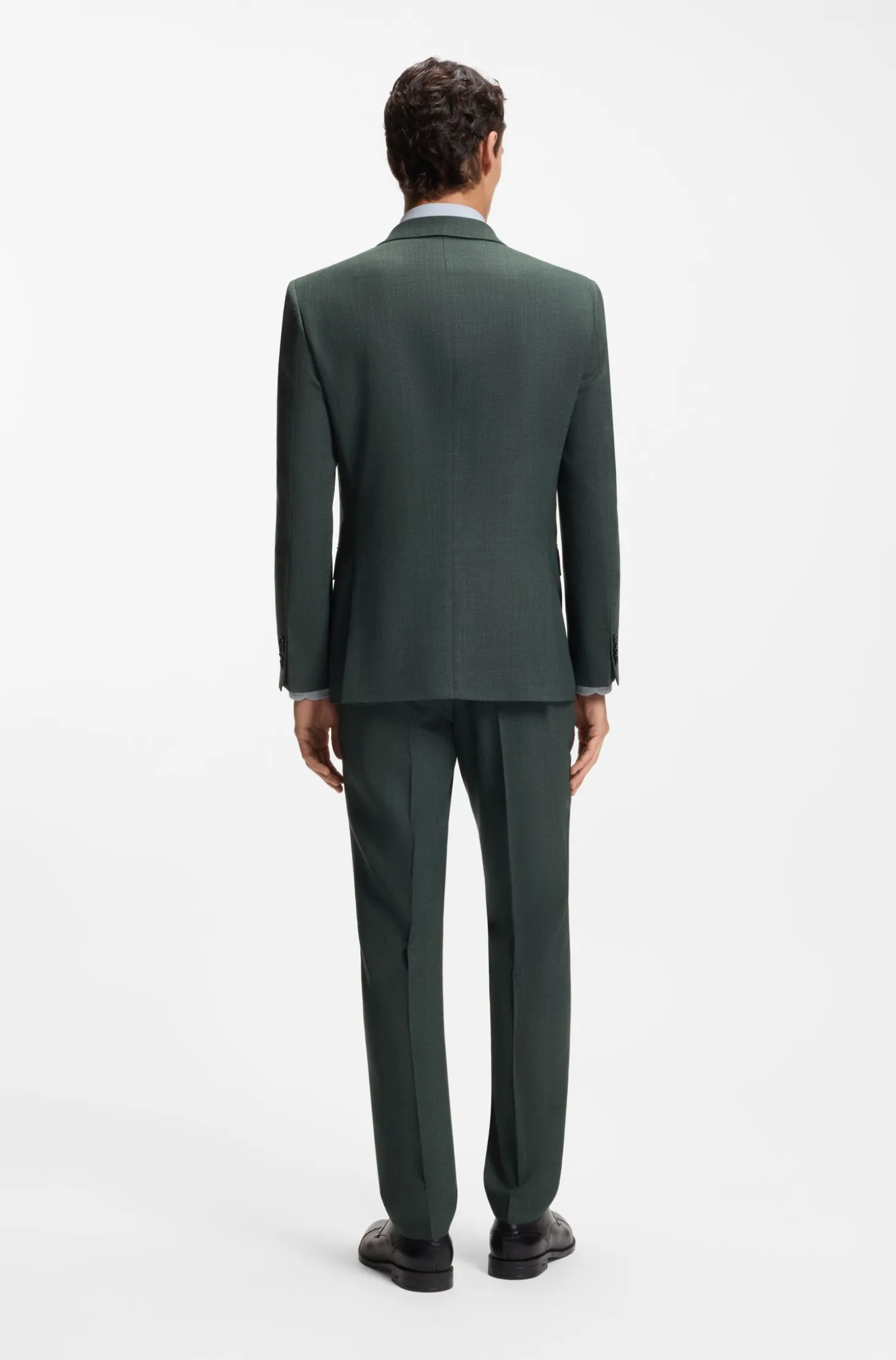 Slim-fit blazer in patterned stretch wool
