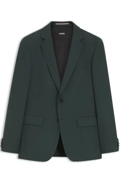 Slim-fit blazer in patterned stretch wool