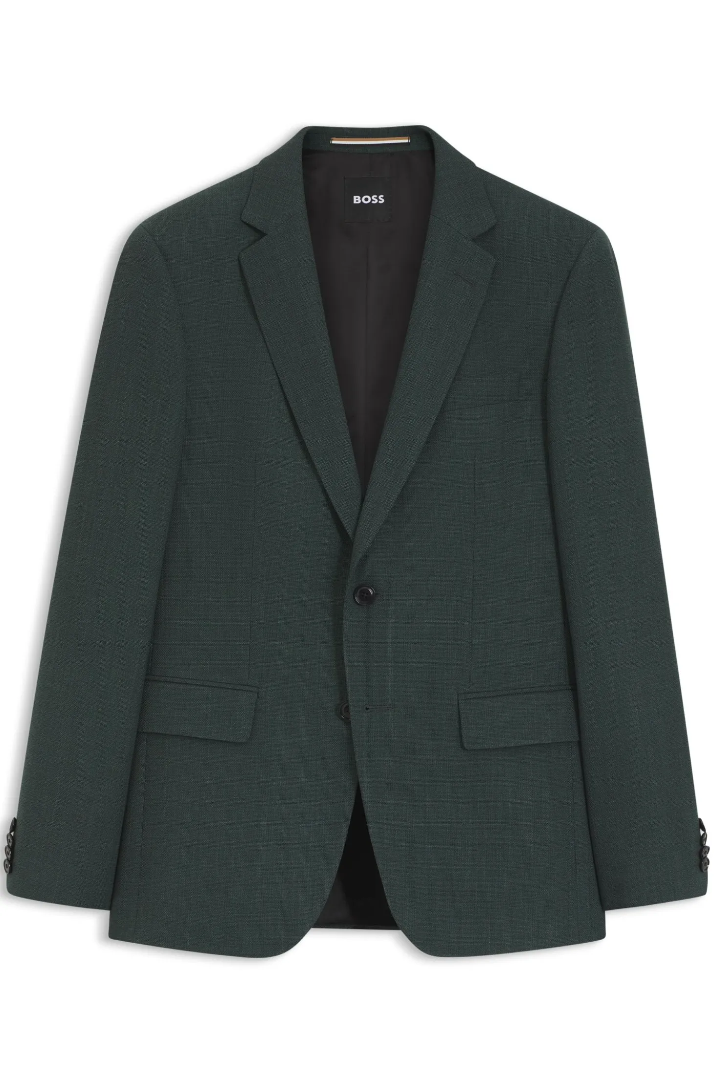Slim-fit blazer in patterned stretch wool