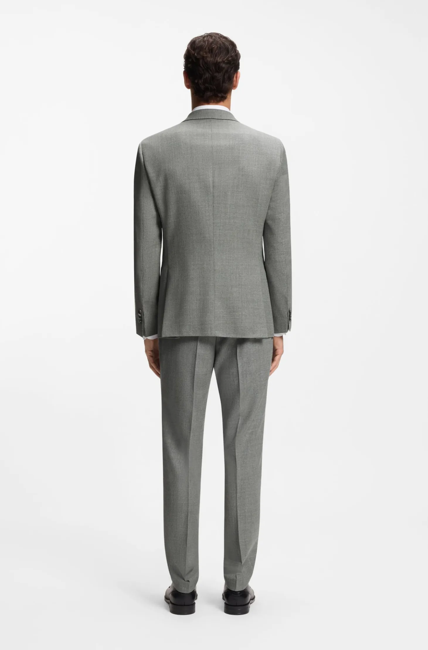 Slim-fit blazer in patterned stretch wool