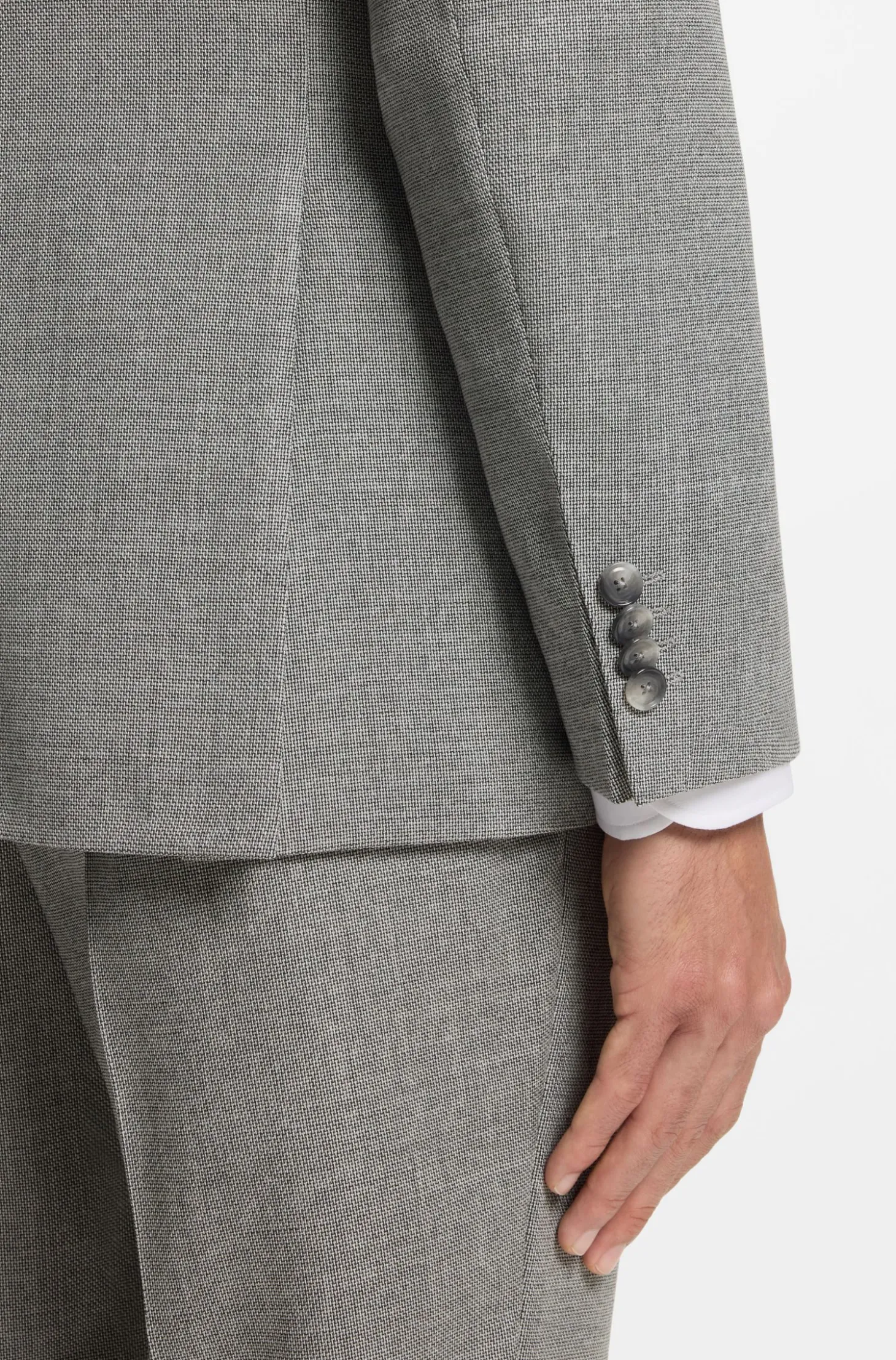 Slim-fit blazer in patterned stretch wool