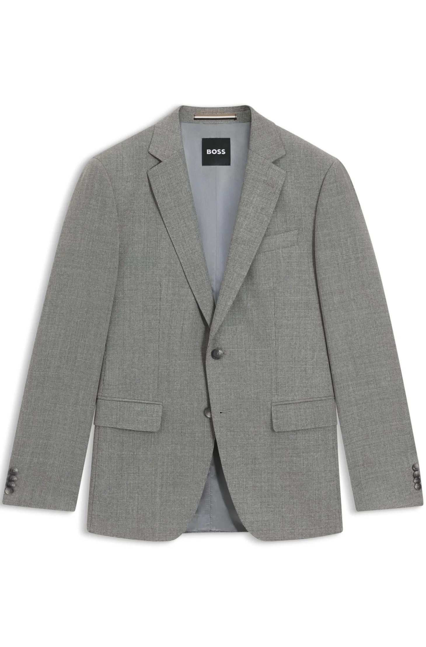Slim-fit blazer in patterned stretch wool
