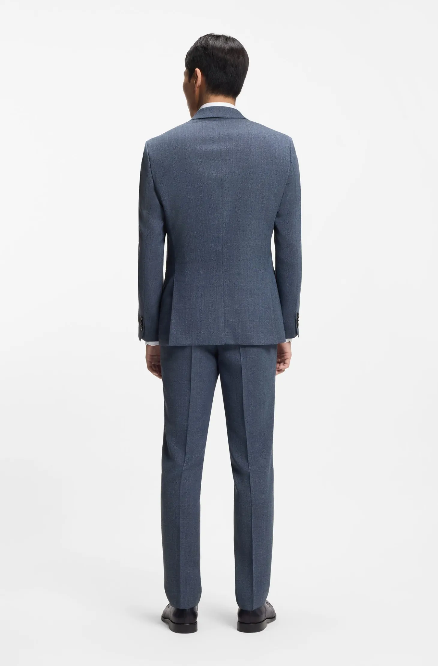 Slim-fit blazer in patterned stretch wool