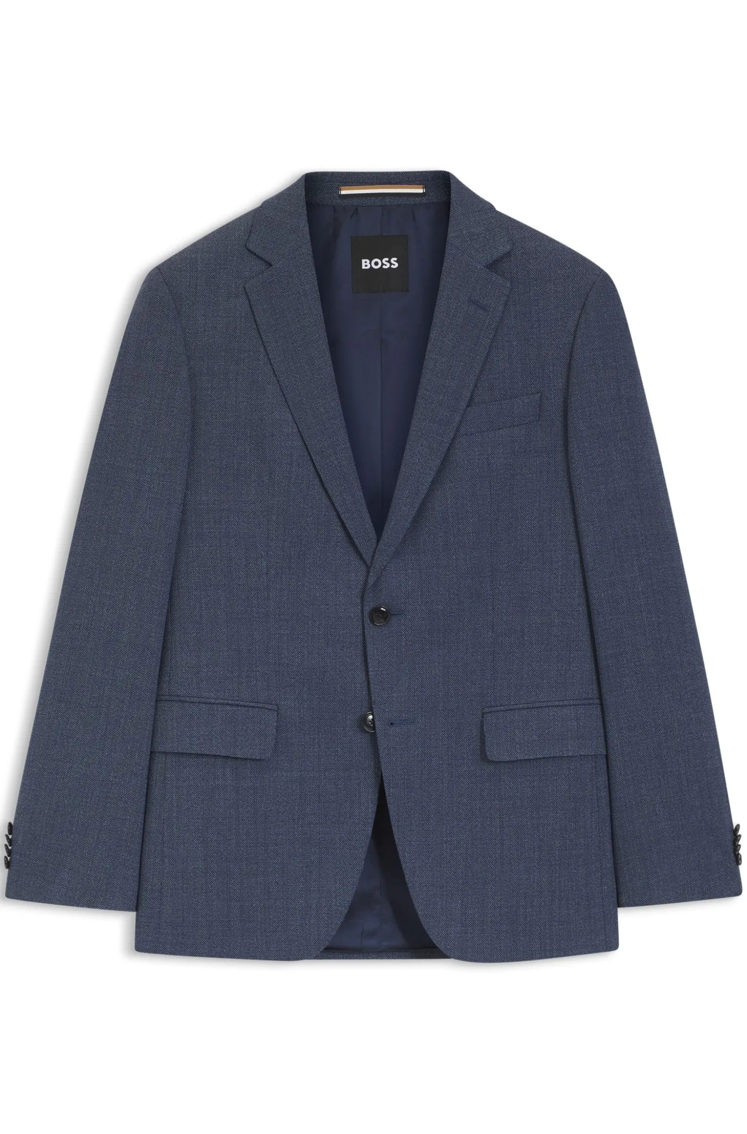 Slim-fit blazer in patterned stretch wool