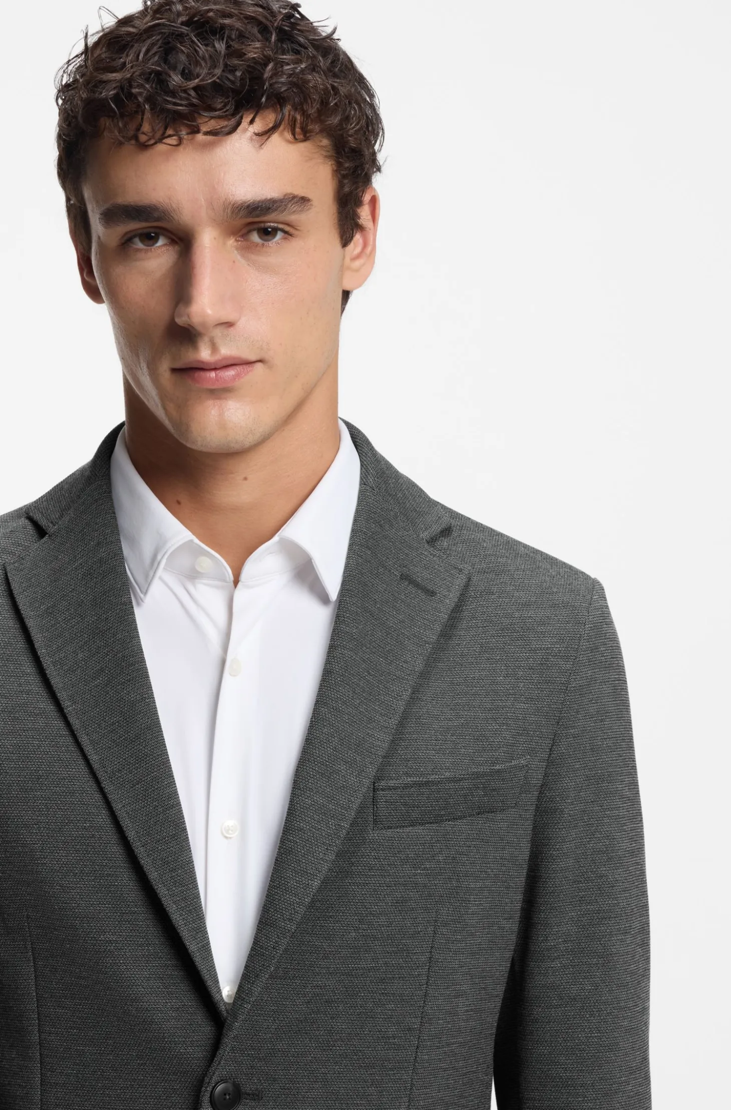 Slim-fit blazer in performance-stretch fabric