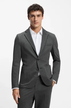 Slim-fit blazer in performance-stretch fabric