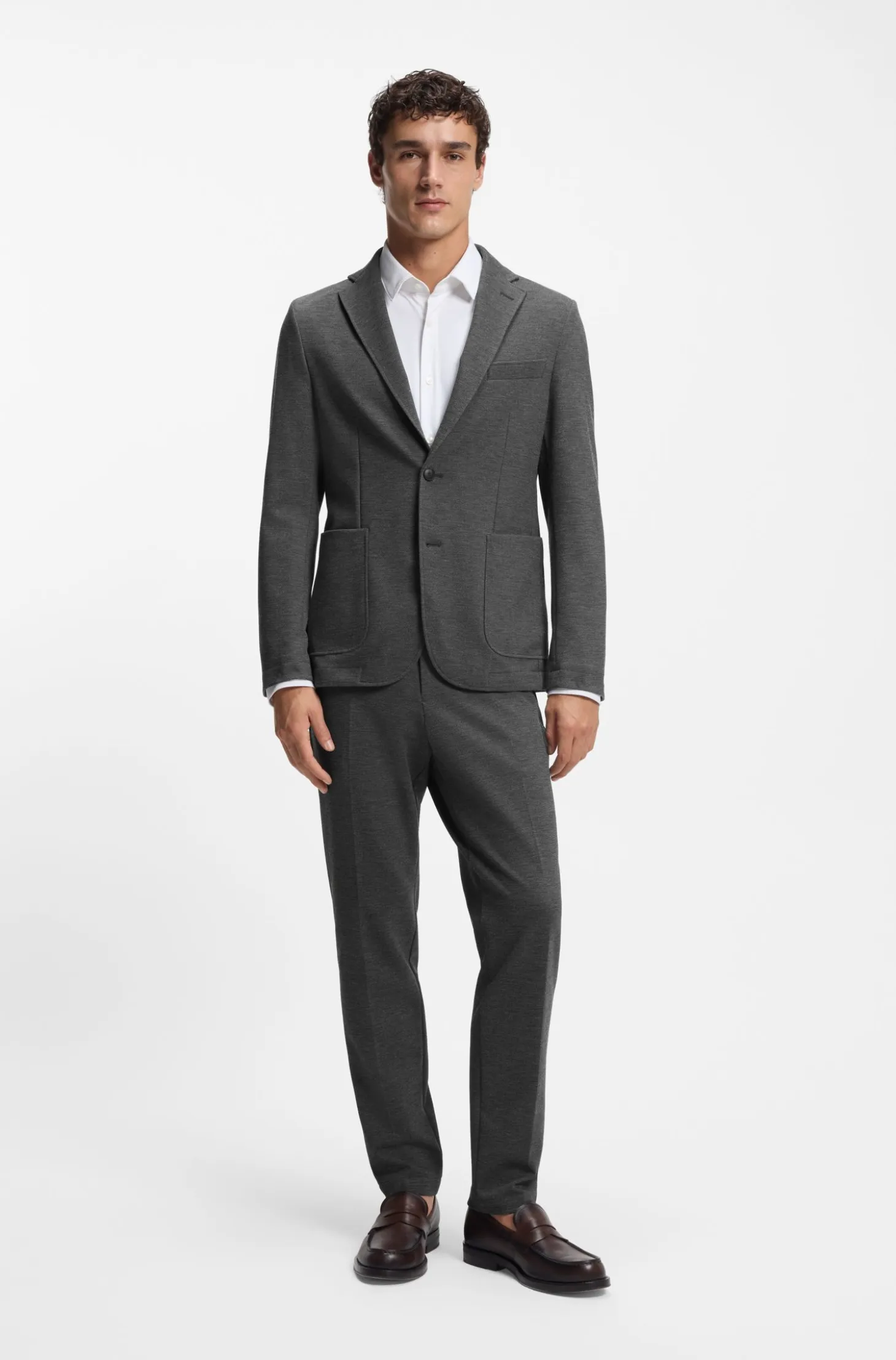 Slim-fit blazer in performance-stretch fabric
