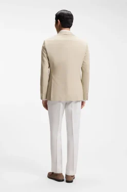 Slim-fit blazer in stretch chiffon