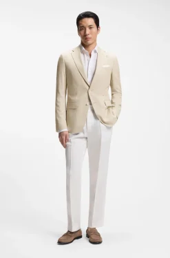Slim-fit blazer in stretch chiffon