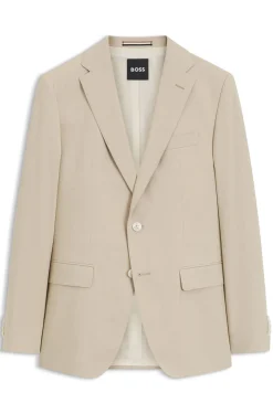 Slim-fit blazer in stretch chiffon