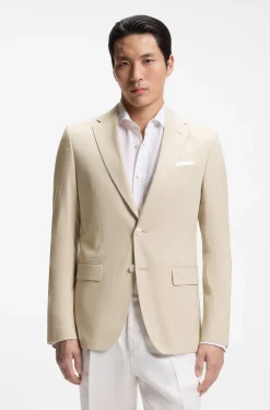 Slim-fit blazer in stretch chiffon