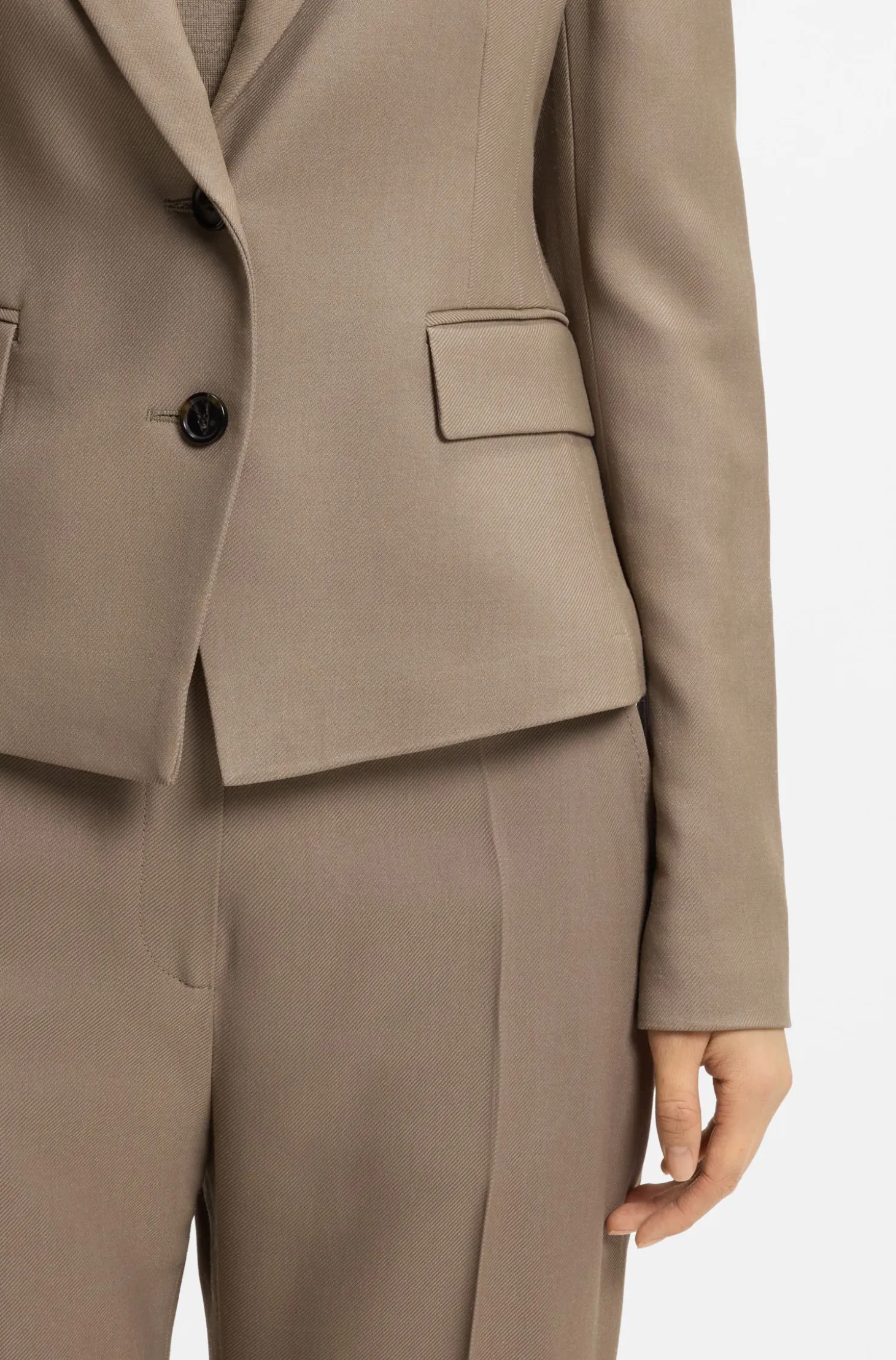 Slim-fit blazer in stretch gabardine