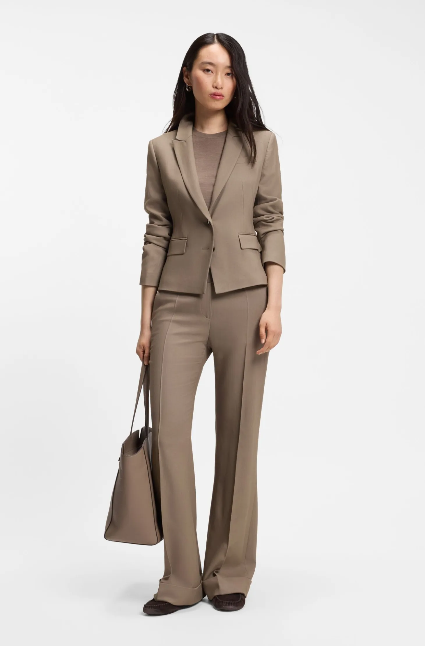 Slim-fit blazer in stretch gabardine