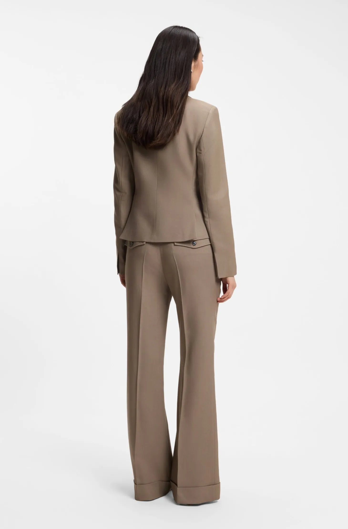 Slim-fit blazer in stretch gabardine