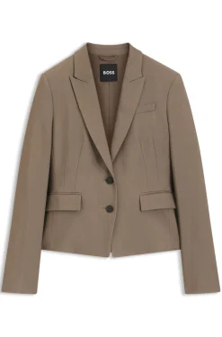 Slim-fit blazer in stretch gabardine