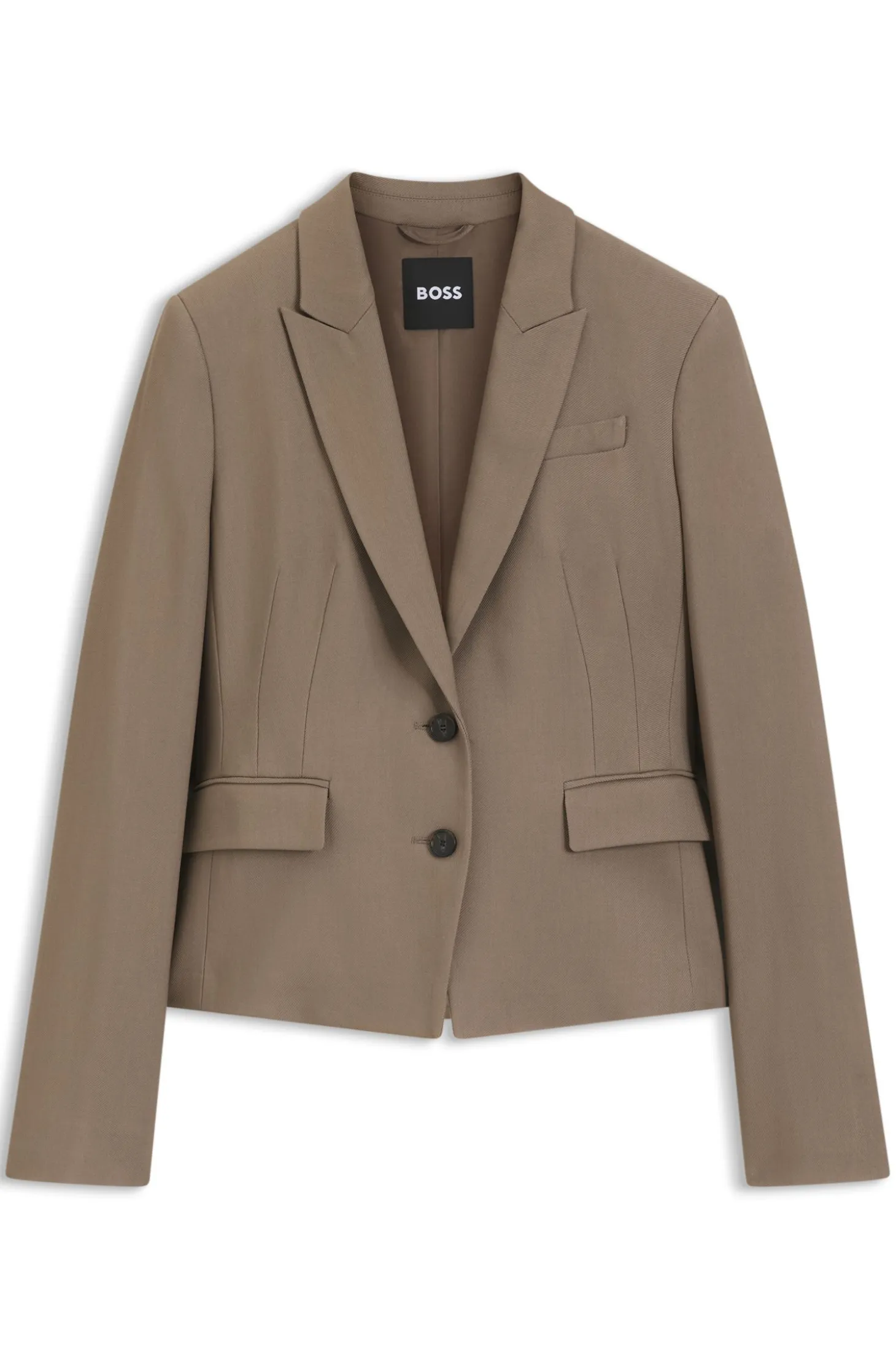 Slim-fit blazer in stretch gabardine