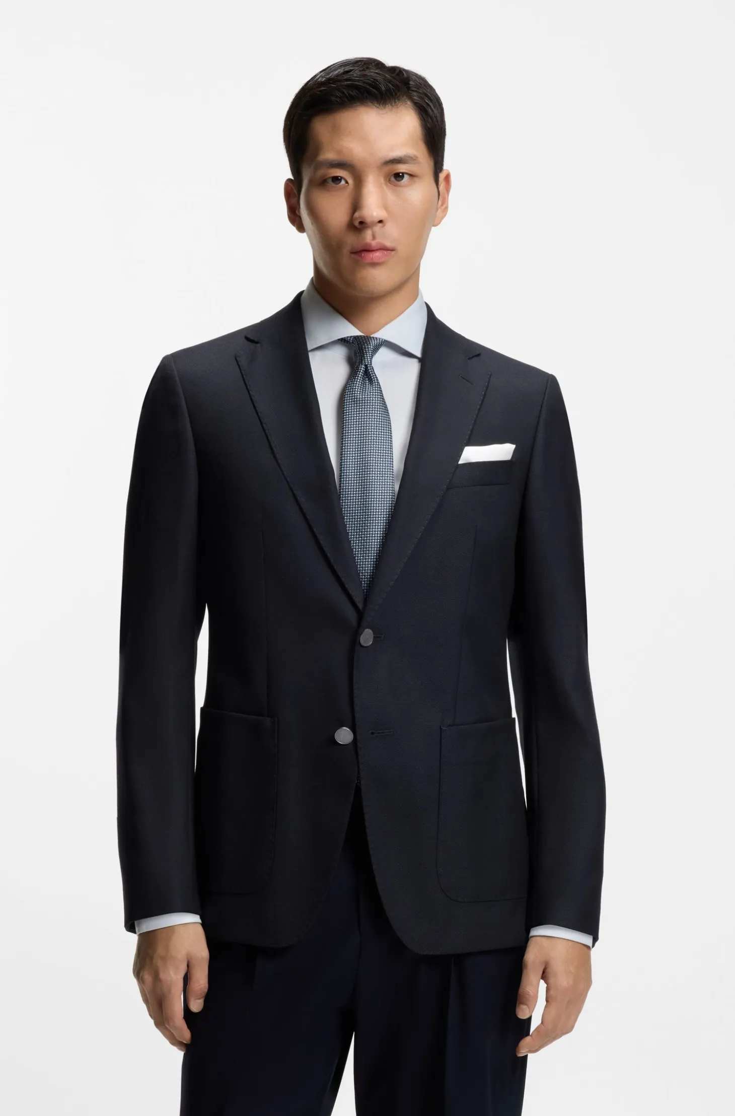 Slim-fit blazer in stretch virgin wool