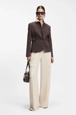 Slim-fit blazer with angled darts