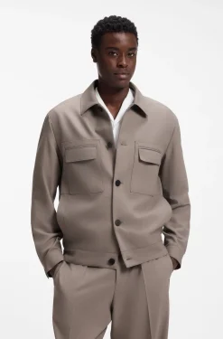 Slim-fit blazer with patch chest pockets