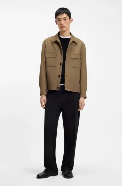 Slim-fit blazer with patch chest pockets