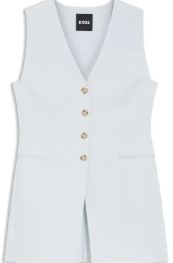 Slim-fit blazer with sleeveless styling