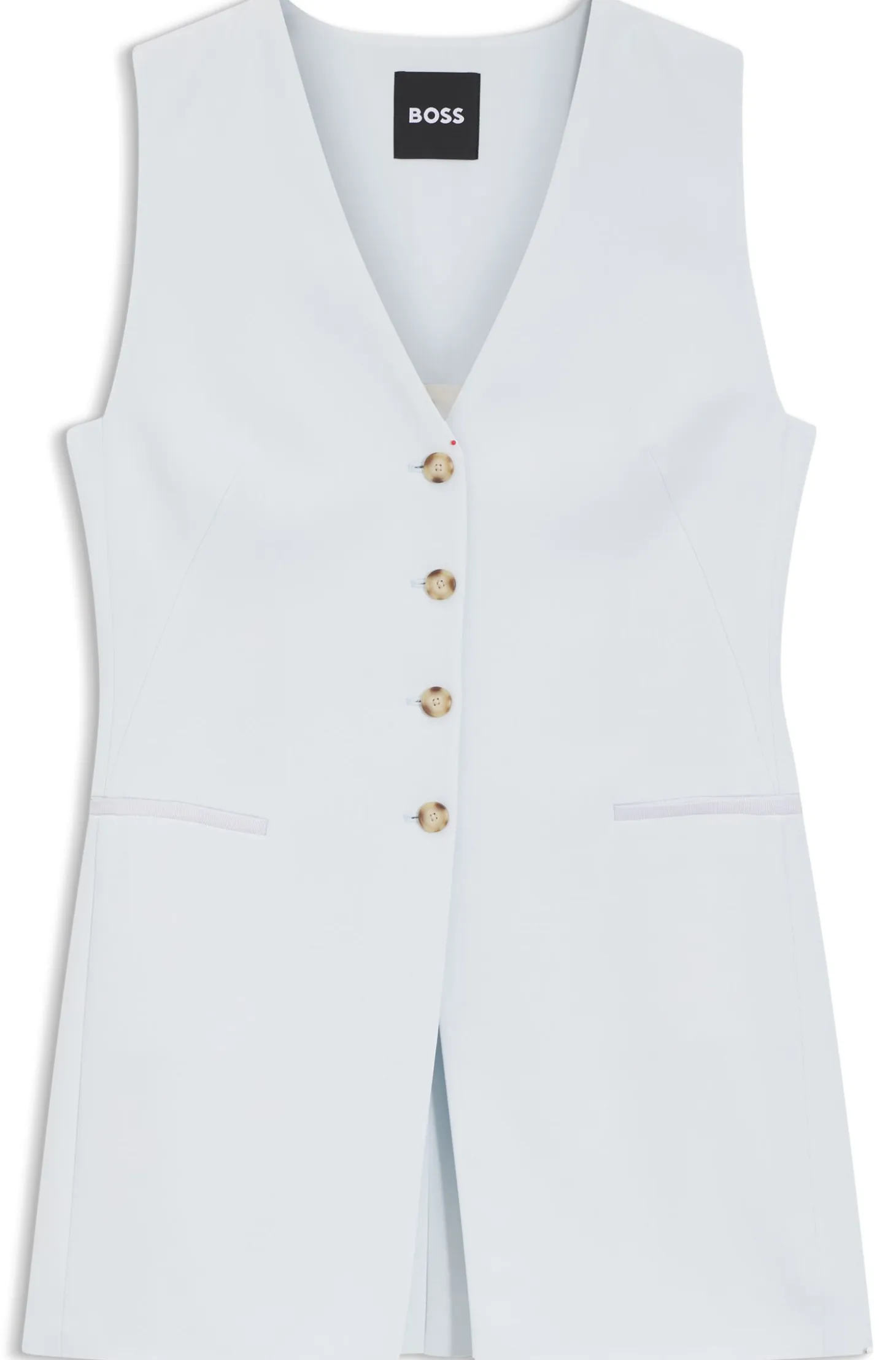 Slim-fit blazer with sleeveless styling