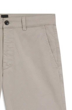 Slim-fit chino shorts in printed stretch cotton
