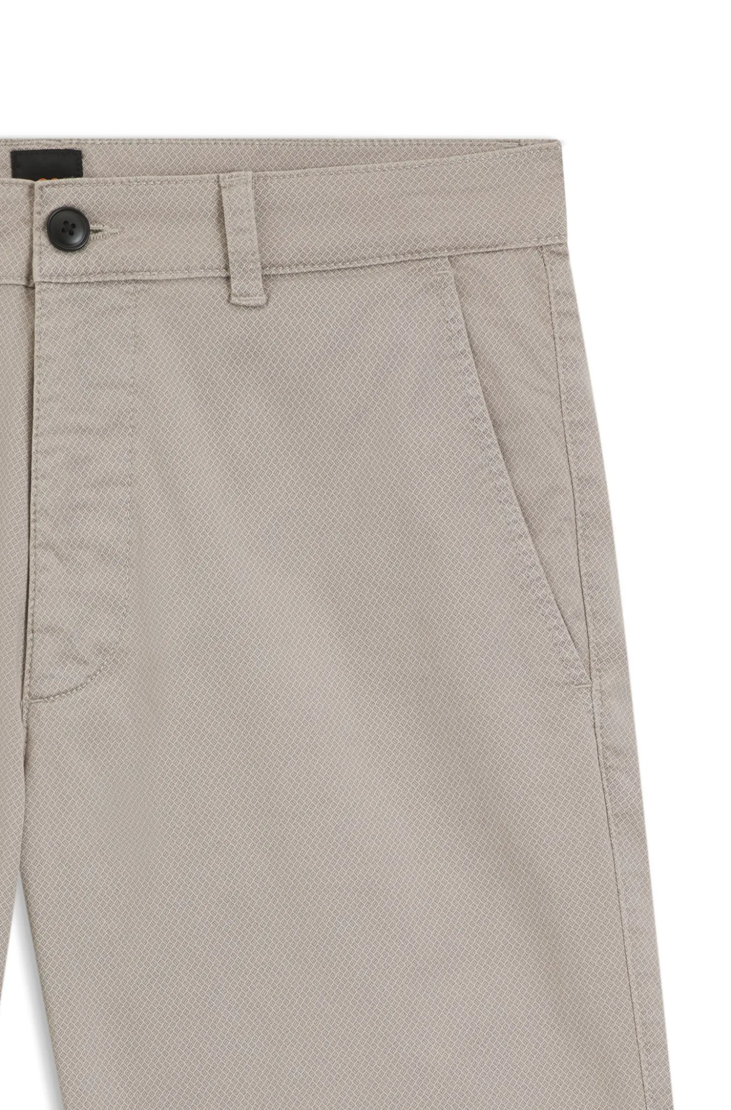 Slim-fit chino shorts in printed stretch cotton