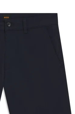 Slim-fit chino shorts in printed stretch cotton