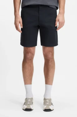 Slim-fit chino shorts in printed stretch cotton