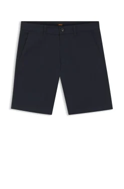 Slim-fit chino shorts in printed stretch cotton