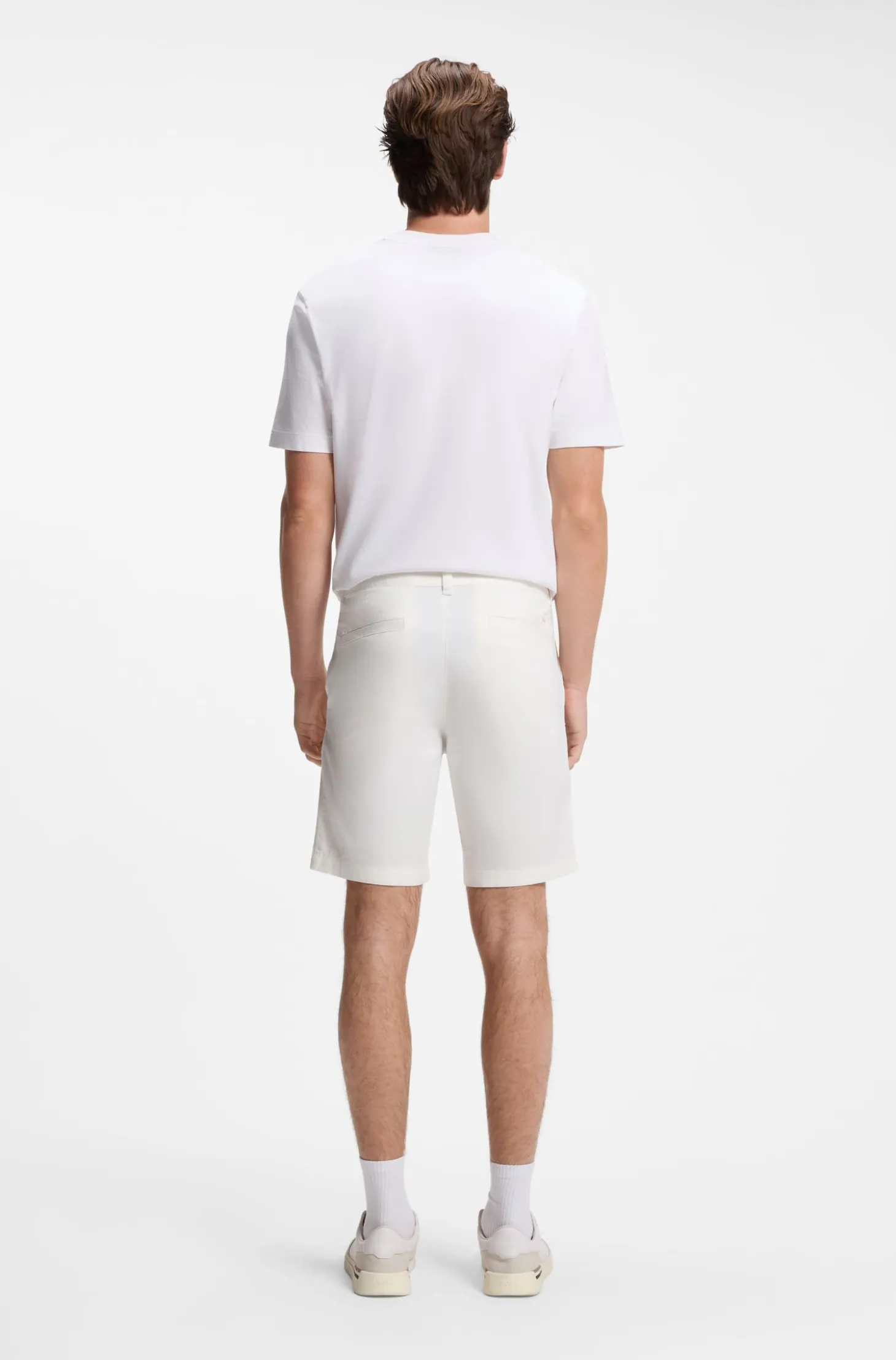 Slim-fit chino shorts in stretch cotton
