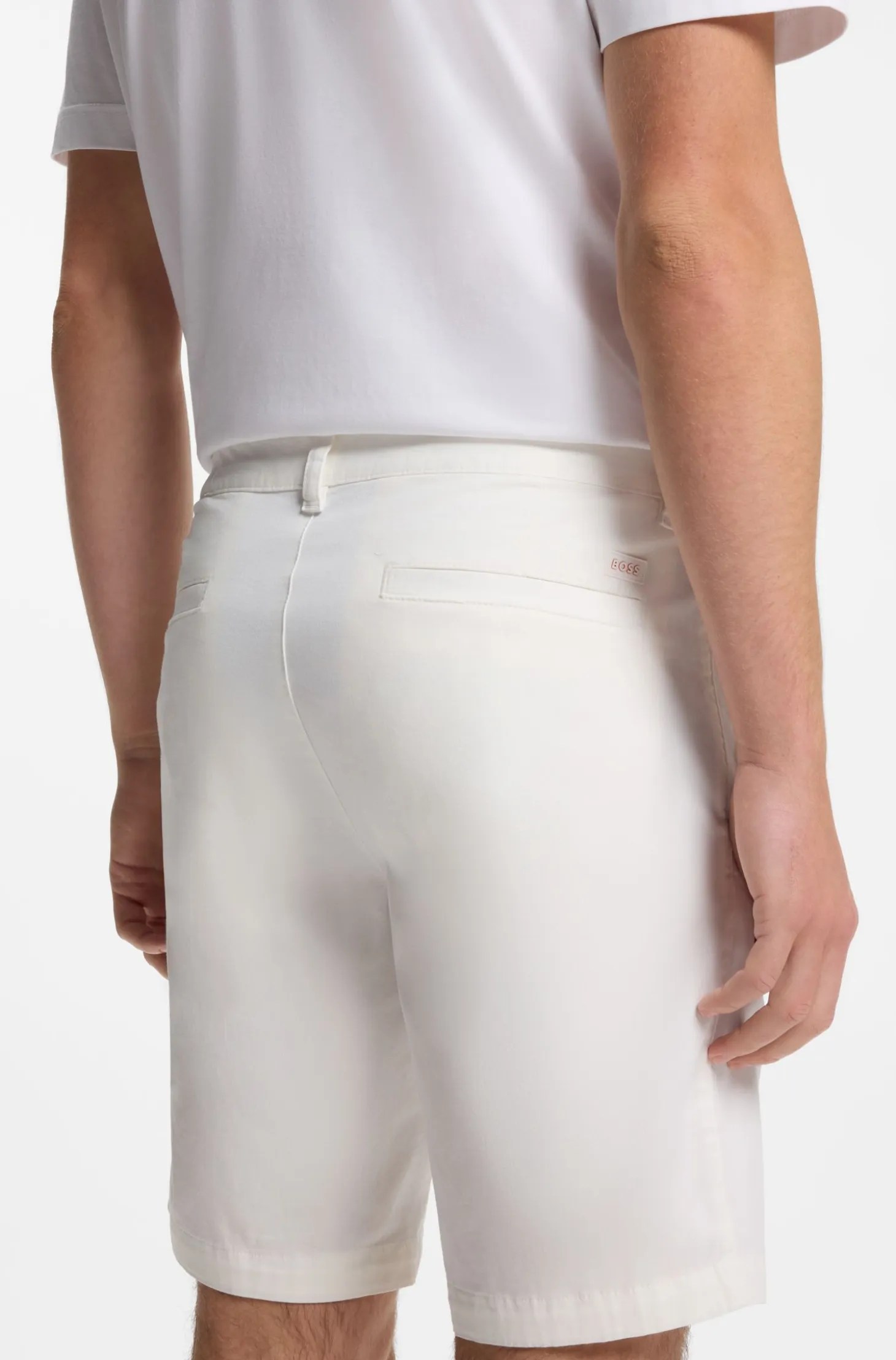 Slim-fit chino shorts in stretch cotton