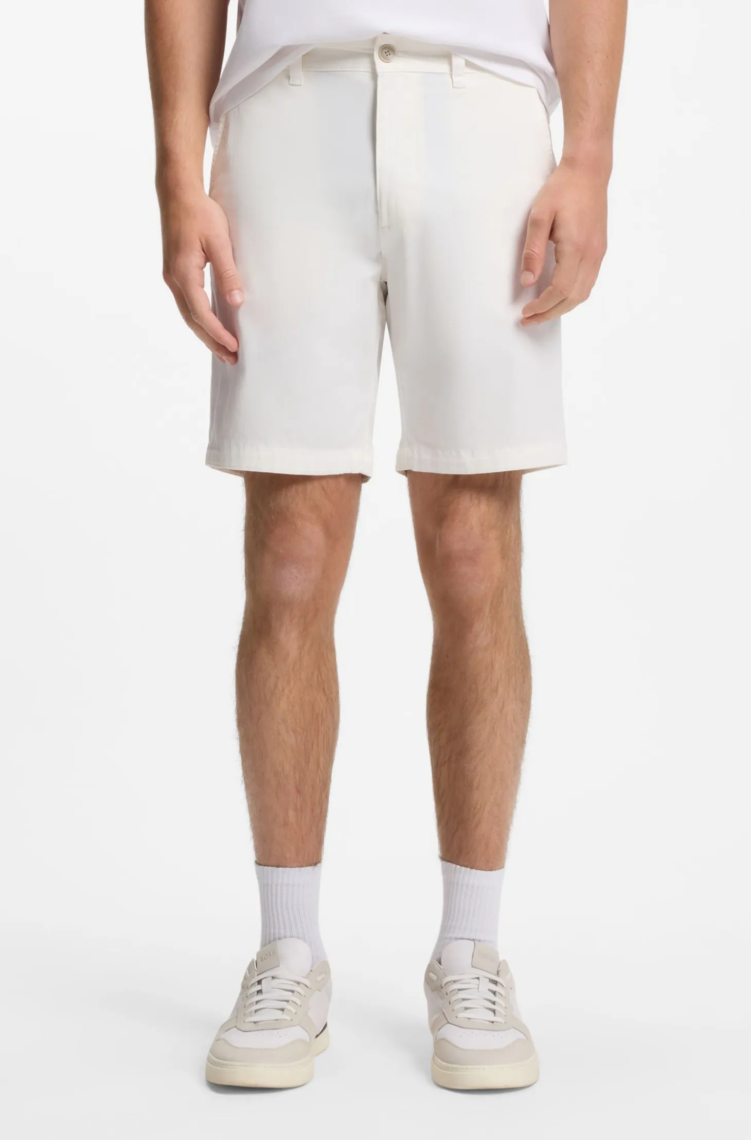 Slim-fit chino shorts in stretch cotton