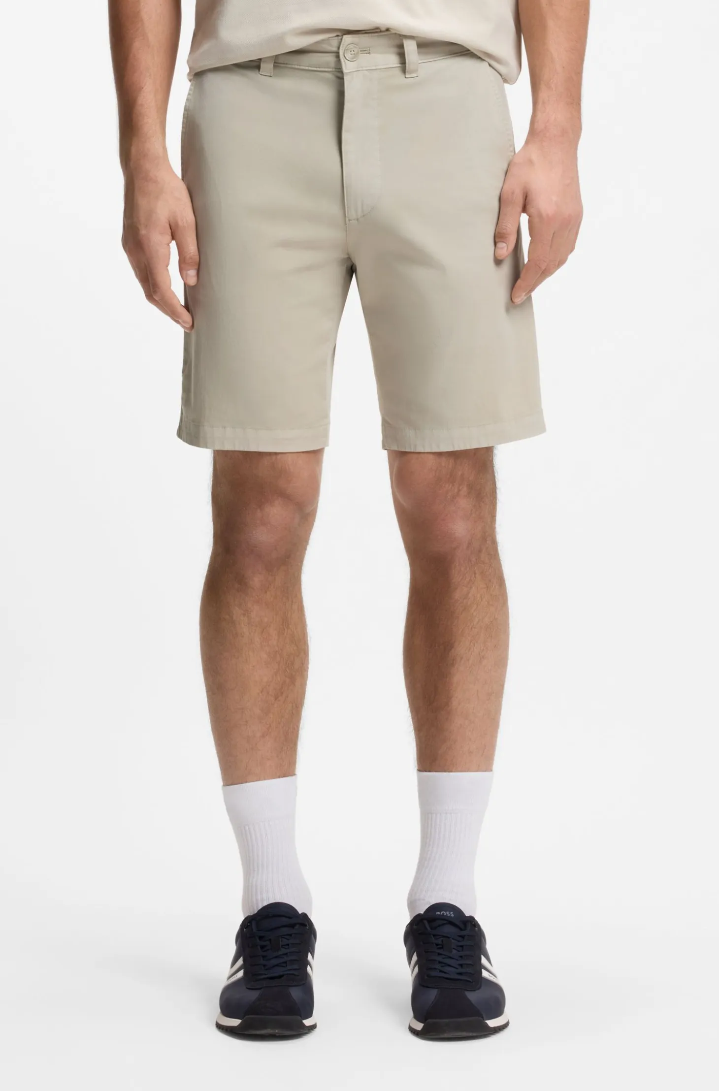 Slim-fit chino shorts in stretch cotton