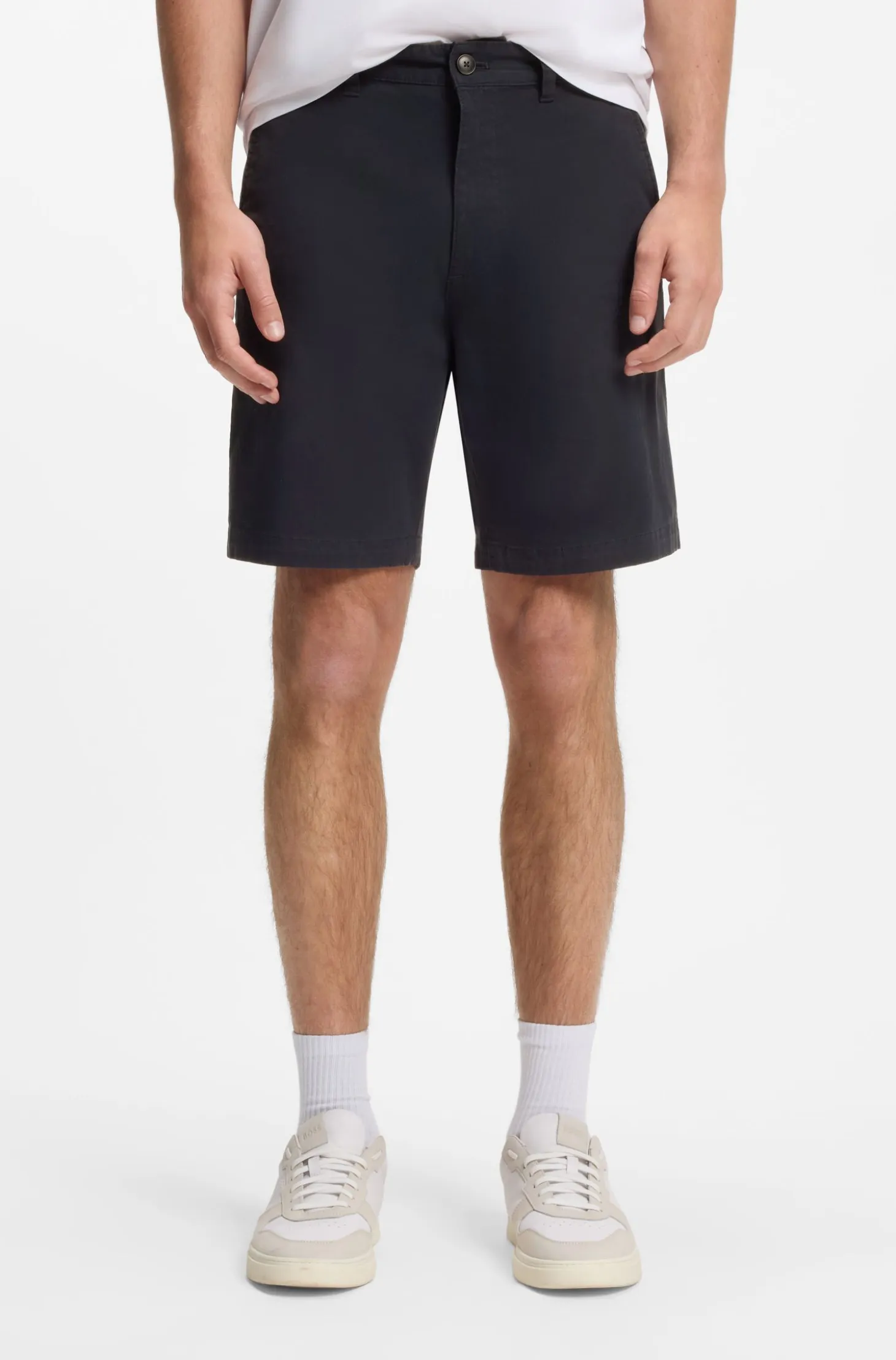 Slim-fit chino shorts in stretch cotton