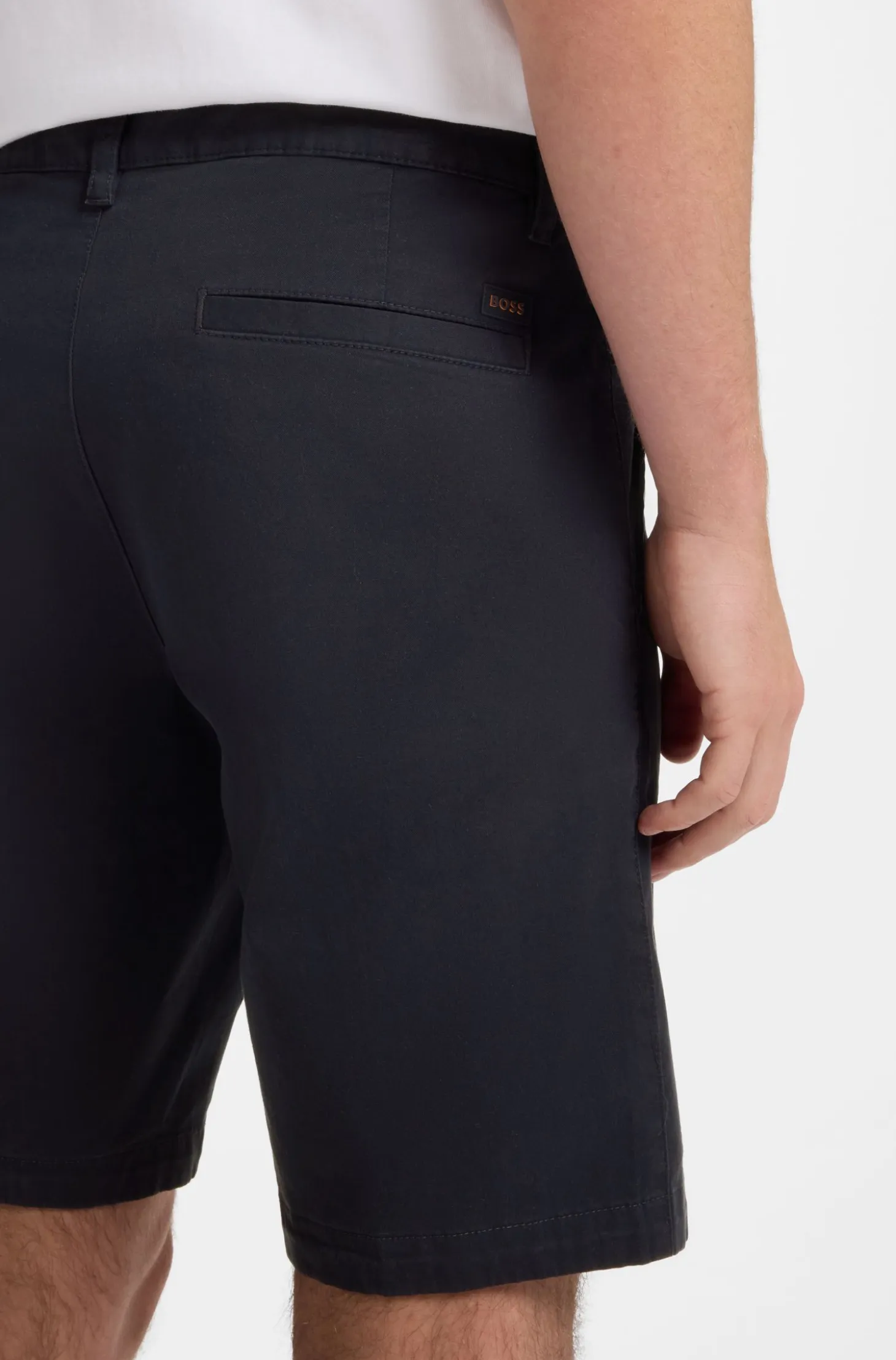 Slim-fit chino shorts in stretch cotton