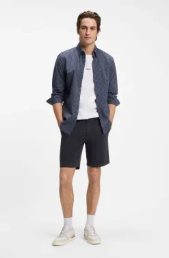 Slim-fit chino shorts in stretch cotton