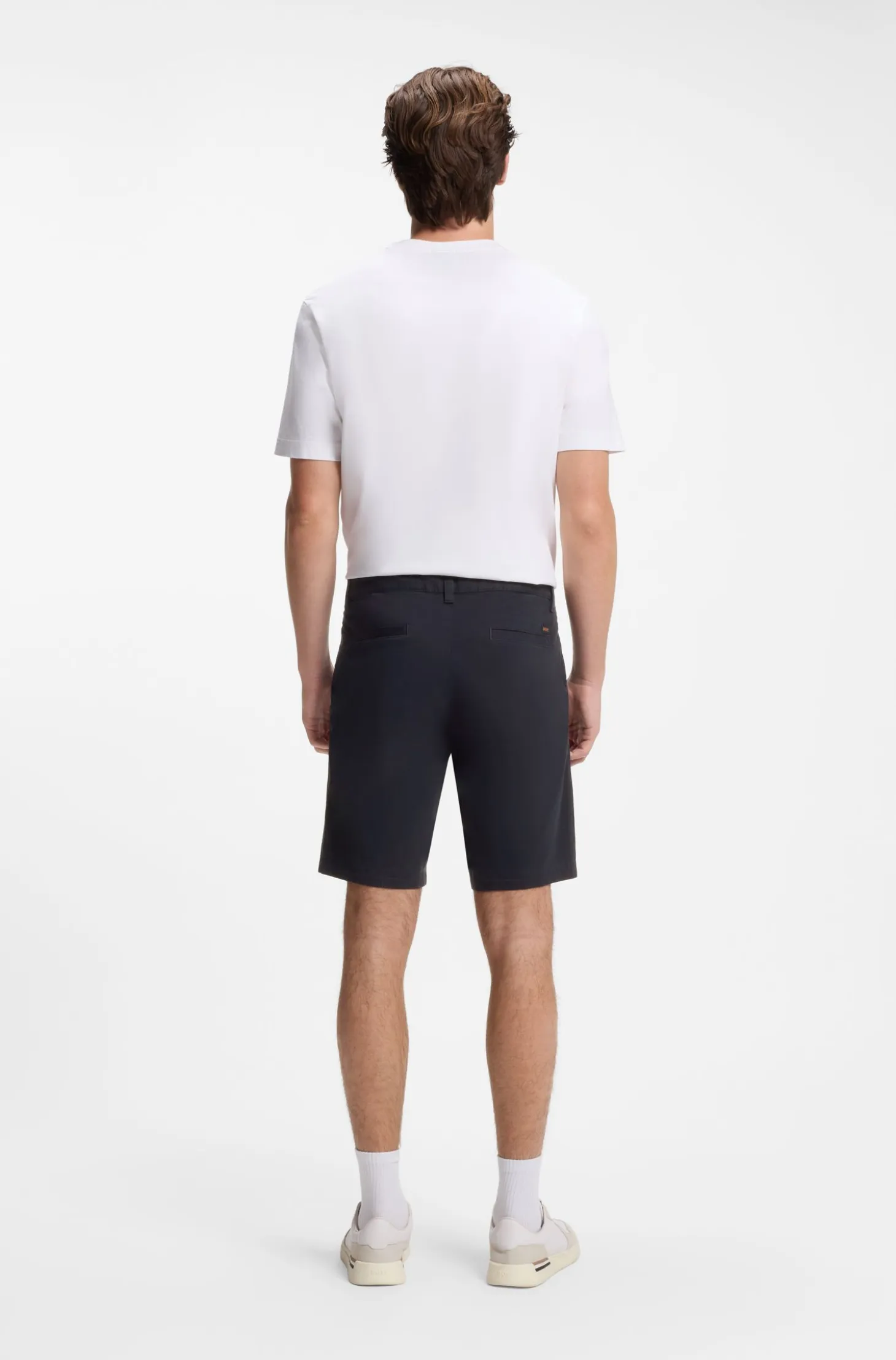Slim-fit chino shorts in stretch cotton