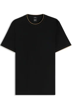 Slim-fit cotton T-shirt with crew neck