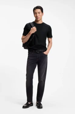 Slim-fit cotton T-shirt with crew neck