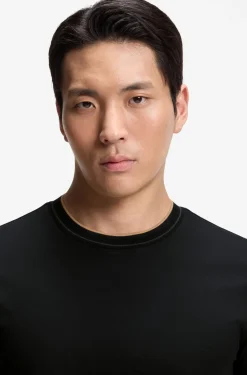 Slim-fit cotton T-shirt with crew neck