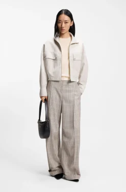 Slim-fit crew-neck sweater in merino wool