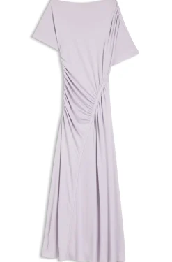 Slim-fit dress with gathered details